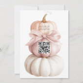 Invitation Petite Citrouille  fille Baby shower QR Code (Dos)