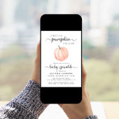 Invitation Petite Citrouille Orange Aquarelle Bébé Sprinkle