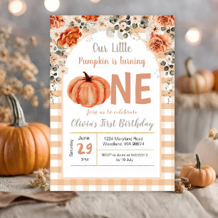 Invitation Petite citrouille qui fête son premier anniversair