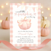 Invitation Petite Citrouille Rose fille Baby shower Invitatio