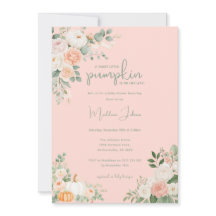 Petite Citrouille Rose Florale Fille Baby Shower