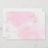 Invitation Petite Citrouille rose or florale 1er anniversaire (Dos)