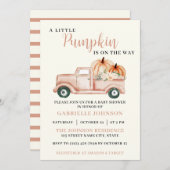 Invitation Petite Citrouille Rustic Automne Baby shower Invit (Devant / Derrière)