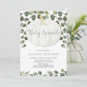 Invitation Petite citrouille sans sexe saupoudrer bébé (Debout devant)