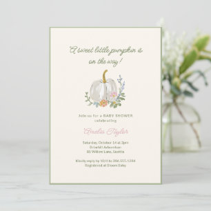 Invitation Petite citrouille sauvageonne fête prénatale d'aut