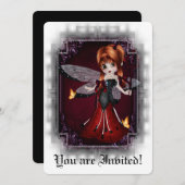 Invitation Petite coccinelle 3 de diable d'invitation (Devant / Derrière)