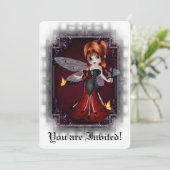 Invitation Petite coccinelle 3 de diable d'invitation (Debout devant)