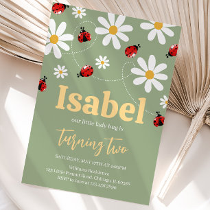 Invitation Petite coccinelle anniversaire