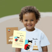 Invitation Petite coccinelle avec gâteau