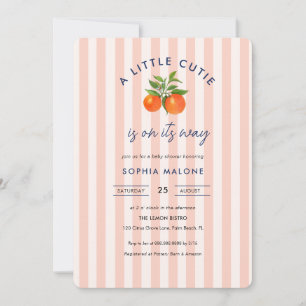 Invitation Petite cravate rose sur son chemin Citrus Baby sho