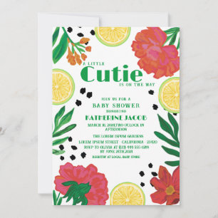 Invitation Petite cravate sur la route Citrus baby shower I