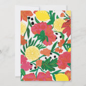 Invitation Petite cravate sur le chemin baby shower citrus ci (Dos)