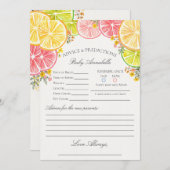 Invitation Petite croûte de fleurs Citrus Conseils pour la ca (Devant / Derrière)