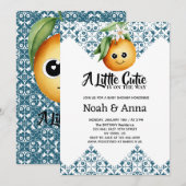 Invitation petite cuisine baby shower méditerranéen (Devant / Derrière)