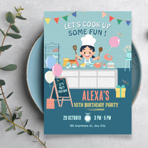 Invitation Petite cuisine de chef cuisine anniversaire