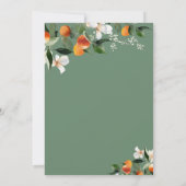 Invitation PETITE CUTIE | baby shower d'oranges d'agrumes pei (Dos)