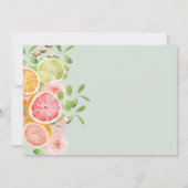 Invitation petite cutie baby shower floral rose (Dos)