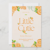 Invitation Petite Cutie Baby shower Verdure Genre Neutre (Devant)