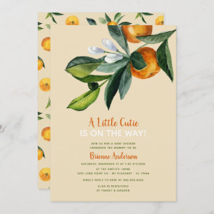 Invitation Petite Cutie Citrus Baby shower neutre