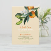 Invitation Petite Cutie Citrus Baby shower neutre entre les s (Debout devant)