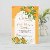 Invitation Petite Cutie Citrus oranges été oh baby shower (Debout devant)