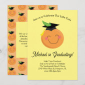 Invitation Petite Cutie Primaire Parti de Graduation Tangerin (Devant / Derrière)