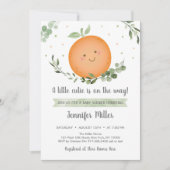 Invitation Petite Cutie Verdure Baby shower neutre (Devant)