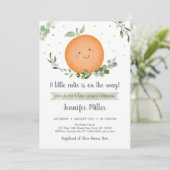 Invitation Petite Cutie Verdure Baby shower neutre (Debout devant)