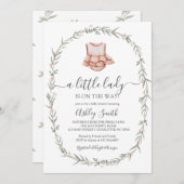 Invitation Petite dame Baby shower Invitation, robe bébé (Devant / Derrière)