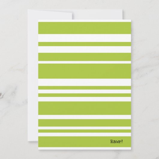 Invitation Petite Dinodinosaurio verde Chico (Dos)