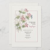 Invitation Petite Douce Averse Florale (Devant / Derrière)