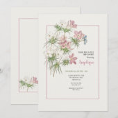 Invitation Petite Douce Floraison (Devant / Derrière)