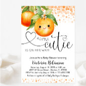 Invitation Petite Douce Orange Citron Fête de Naissance Bébé