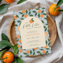 Petite Douce Orange Fête de Naissance de Bébé Citr