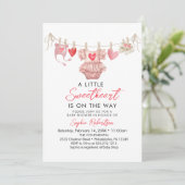 Invitation Petite Douce Saint-Valentin Baby Shower (Debout devant)