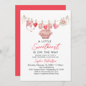 Invitation Petite Douce Saint-Valentin Baby Shower (Devant / Derrière)