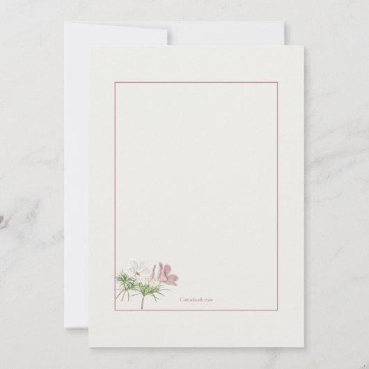 Invitation Petite Douceur Florale (Dos)