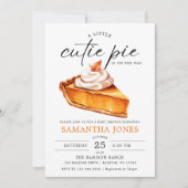 Invitation Petite Douceur Gingham Citrouille Bébé Shower Auto (Devant)