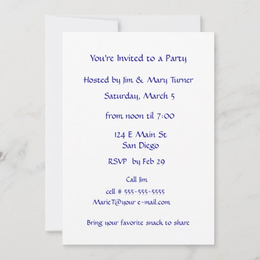 Invitation Petite école rouge invitée (Dos)