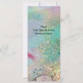 Invitation PETITE ELF DE CHAMPIGNONS, rose jaune bleu étincel (Dos)