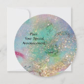 Invitation PETITE ELF DE CHAMPIGNONS, rose jaune bleu étincel (Dos)