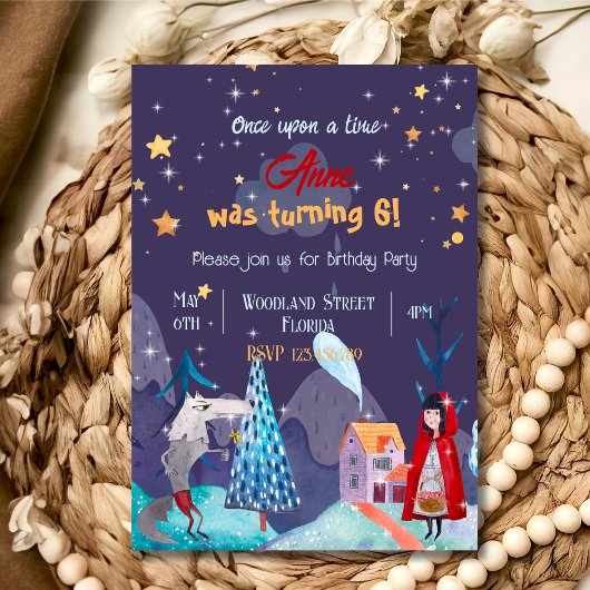 Invitation Petite équitation rouge hotte Anniversaire Invitat