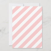 Invitation Petite étincelante rose rayures Skunk premier anni (Dos)