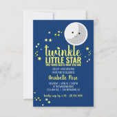 Invitation petite étoile GARÇON ou FILLE 2e FÊTE D'ANNIVERSAI (Devant)