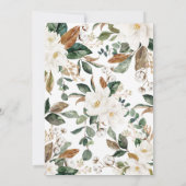 Invitation Petite Faune | Baby shower floral blanc de cerf de (Dos)