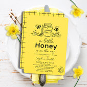 Invitation Petite Fée Abeille Bébé Shower Dessinée à la Main