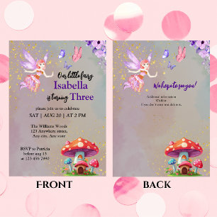 Invitation Petite Fée Champagne House Papillons N'Importe Que