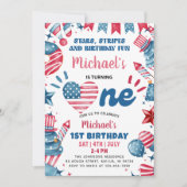 Invitation Petite Fée d'Artifice Fête du 14 Juillet 1er Anniv (Devant)