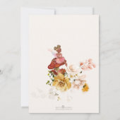 Invitation Petite Fée Jardin Fleur Bébé Fille Douche Invitat (Dos)