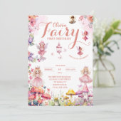 Invitation petite fée princesse première Fairytale anniversai (Debout devant)